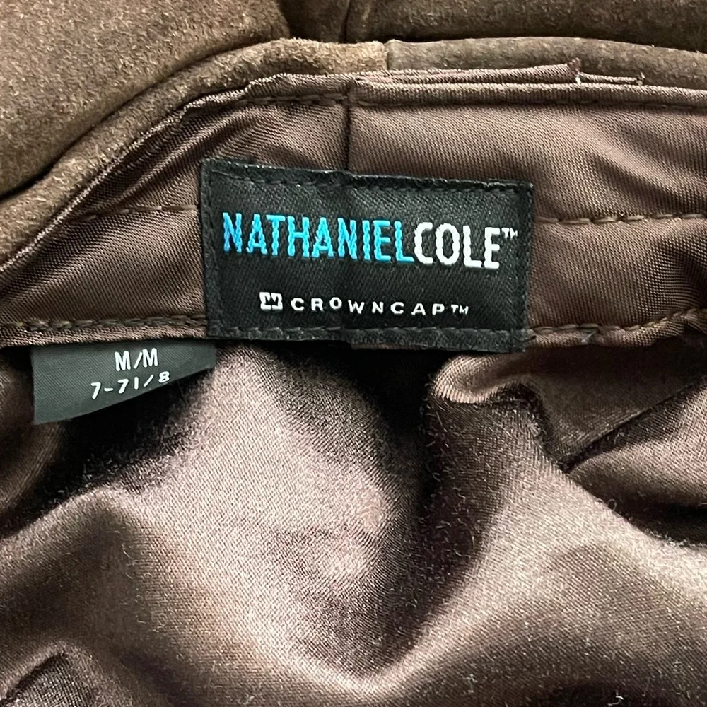 Nathanial Cole vintage Brown Suede Newsboy Cap